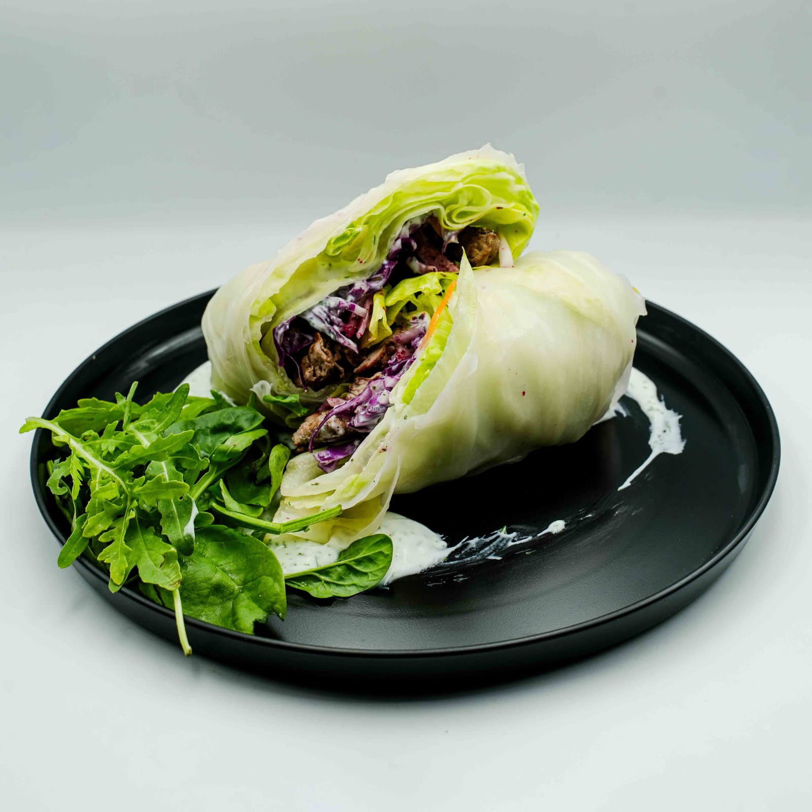Mediterranean steak rice paper wraps