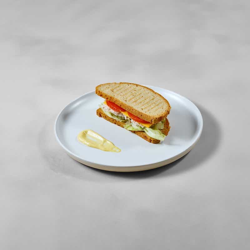 Keto Black Pepper Homemade Chicken Mortadella Sandwich