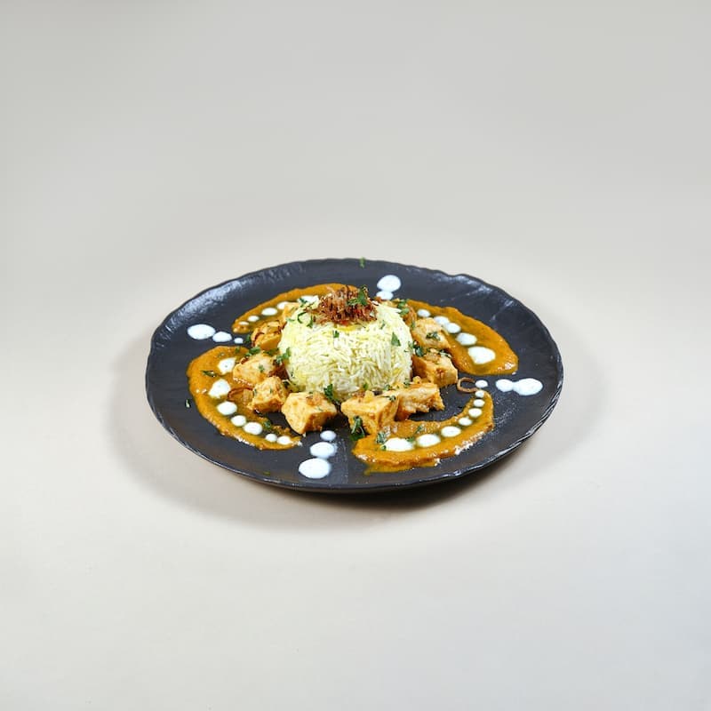 Chicken Biriyani with Yogurt Sauce