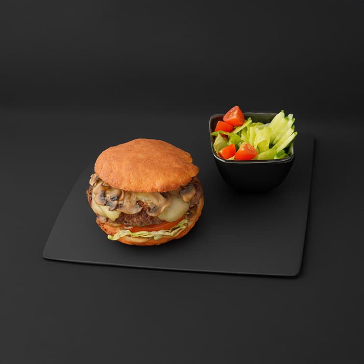 Keto Swiss Mushroom Beef Burger