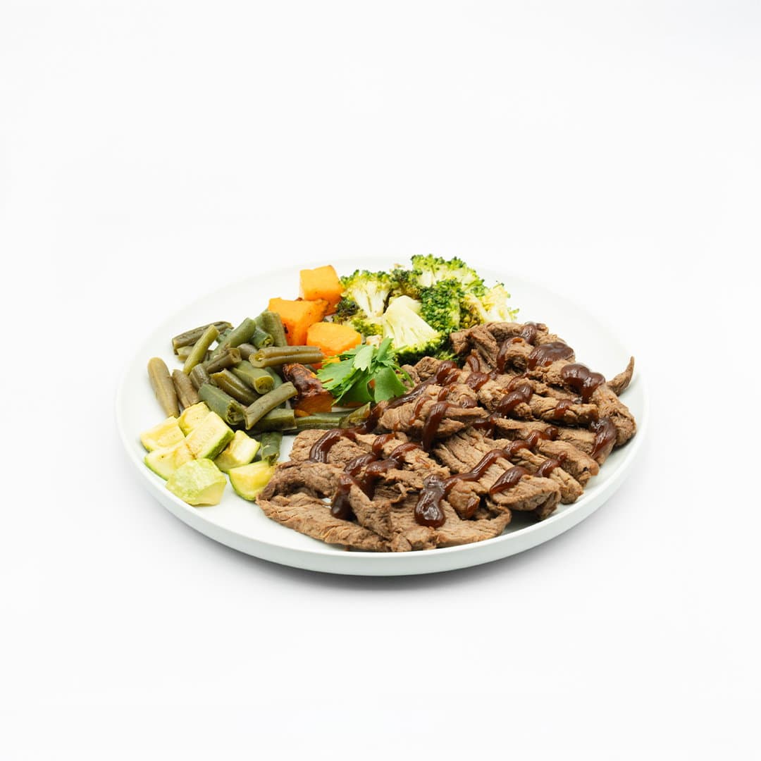 BBQ Steak with Veggies