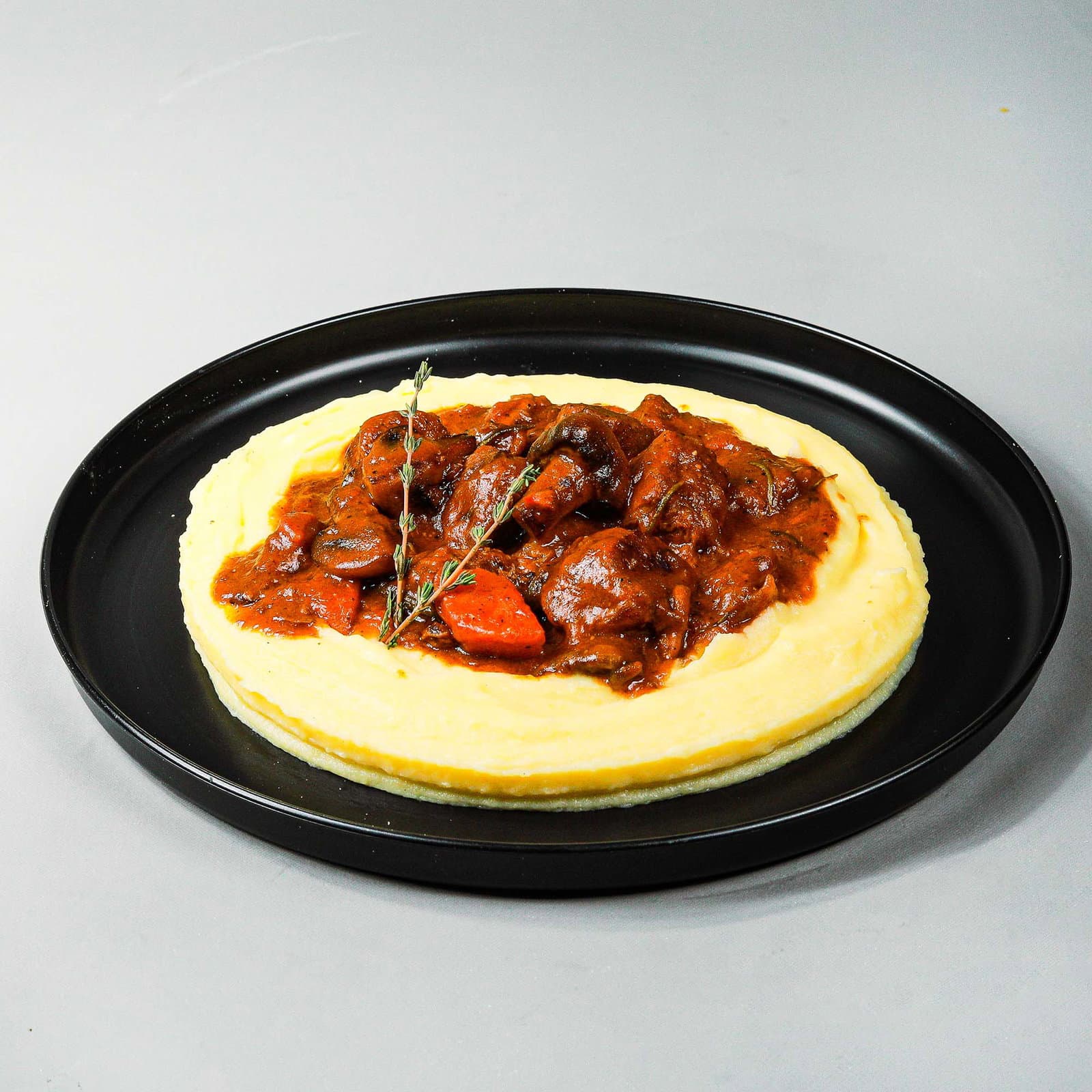  Beef Bourguignon with mashed potato