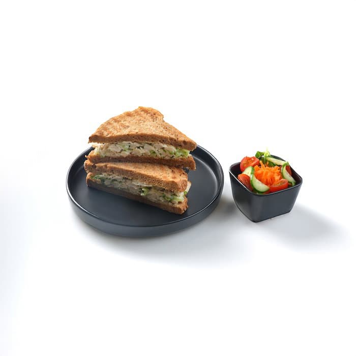 Rotisserie Chicken Ranch Sandwich with Side Salad